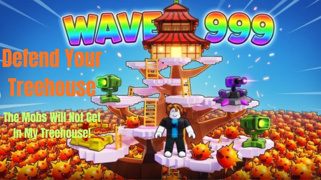 Ingame-HUD mit Cash, Treehouse Level, Roll-Button und Turret-Inventar während einer Wave